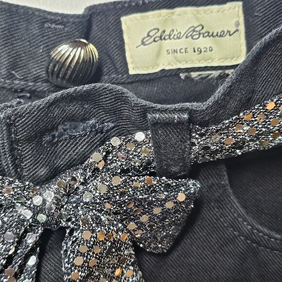 Eddie Bauer Recycled Black Denim Jeans Crossbody Hobo Bohemian Handbag - Picture 6 of 14